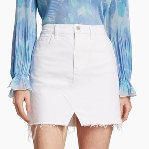 J brand White Denim high rise skirt